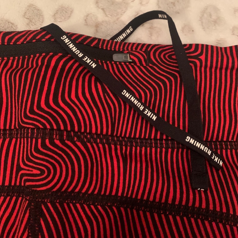 Red Nike dri fit running Capri leggings